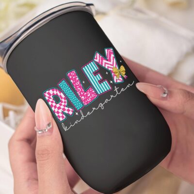 Kids Name Back To School 20oz Tumbler – Personalized Student Gift, Cute Classroom Drink Cup