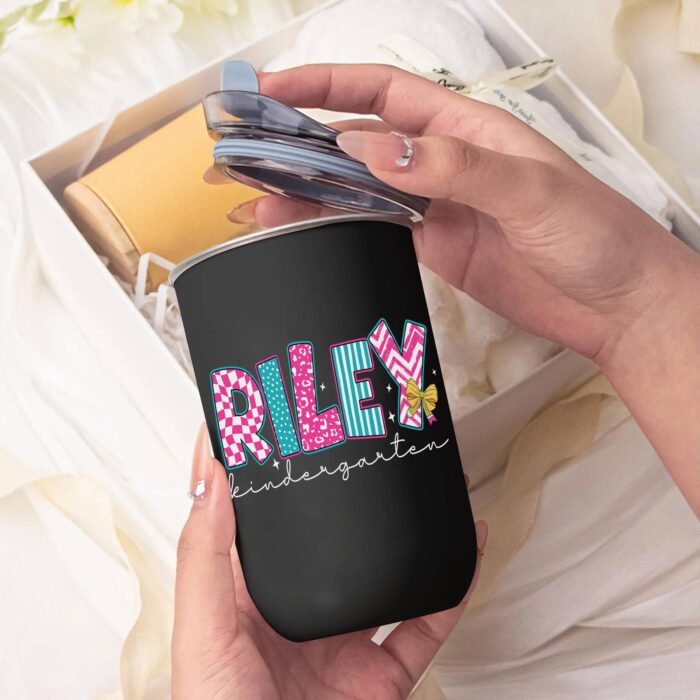 Kids Name Back To School 20oz Tumbler – Personalized Student Gift, Cute Classroom Drink Cup