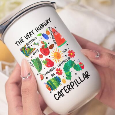 The Very Hungry Caterpillar 20oz Tumbler – Cute Book Lover Gift, Kids Reading Drink Cup