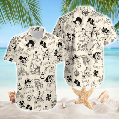 Disney Cruise Pirates Mickey and Friends Hawaiian Shirt – Fun Summer Outfit, Holiday Beach Wear