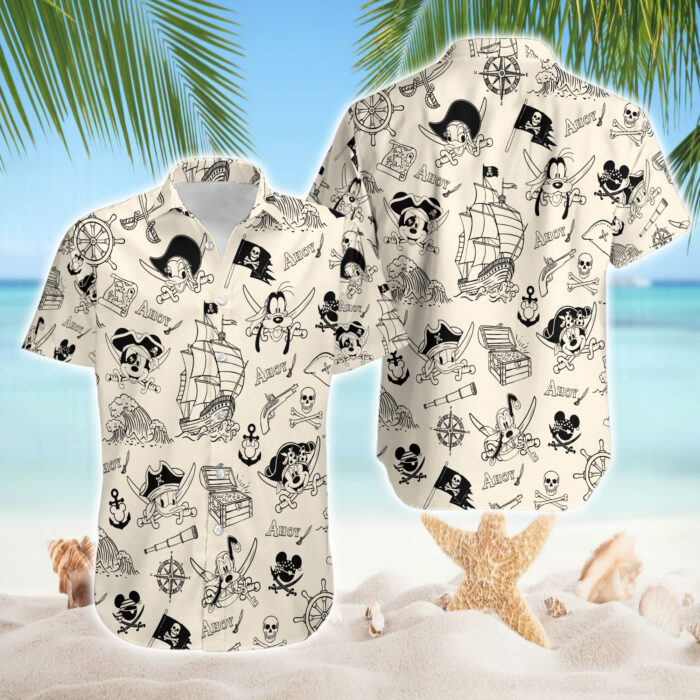 Disney Cruise Pirates Mickey and Friends Hawaiian Shirt – Fun Summer Outfit, Holiday Beach Wear